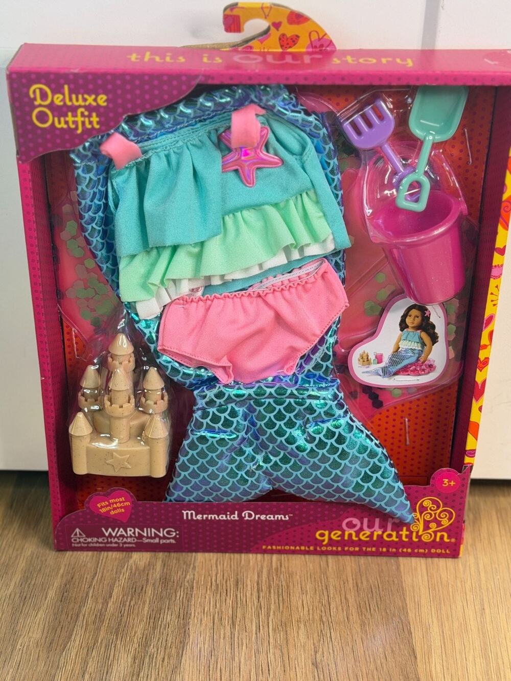 Our Generation Deluxe Outfit Mermaid Dreams Set For 18-Inch Dolls Includes Sandc